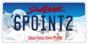 6POINT2  license plate in SD