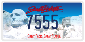 7555  license plate in SD