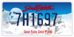 7H1697  license plate in SD