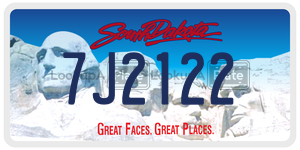 7J2122  license plate in SD