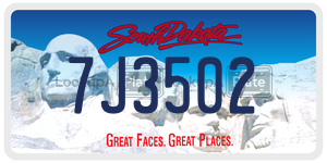 7J3502  license plate in SD