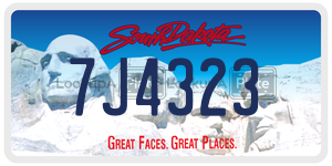 7J4323  license plate in SD