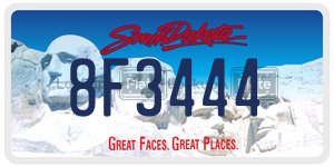 8F3444  license plate in SD
