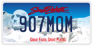 907MOM  license plate in SD
