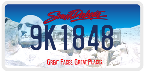 9K1848  license plate in SD