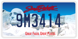 9M3414  license plate in SD