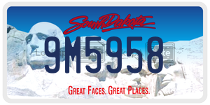 9M5958  license plate in SD