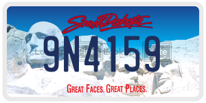 9N4159  license plate in SD