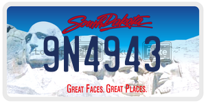 9N4943  license plate in SD