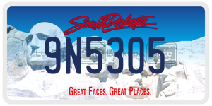 9N5305  license plate in SD