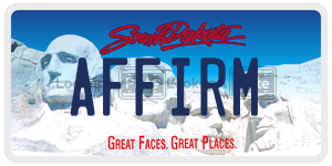AFFIRM  license plate in SD