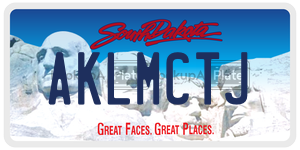 AKLMCTJ  license plate in SD