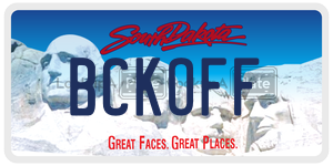 BCKOFF  license plate in SD