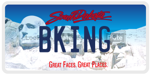 BKING  license plate in SD