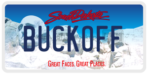 BUCKOFF  license plate in SD