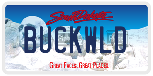 BUCKWLD  license plate in SD