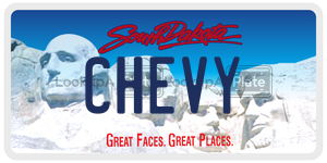CHEVY  license plate in SD