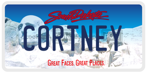 CORTNEY  license plate in SD