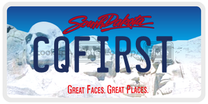 CQFIRST  license plate in SD
