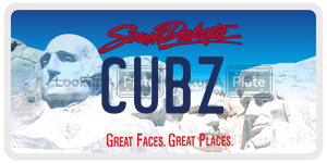 CUBZ  license plate in SD