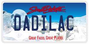 DADILAC  license plate in SD