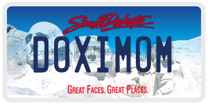 DOXIMOM  license plate in SD