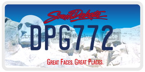 DPG772  license plate in SD