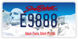 E9888 license plate in South Dakota