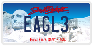 EAGL3 license plate in South Dakota