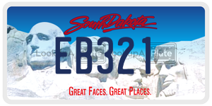 EB321  license plate in SD