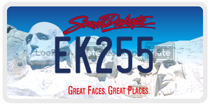 EK255  license plate in SD