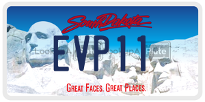 EVP11 license plate in South Dakota
