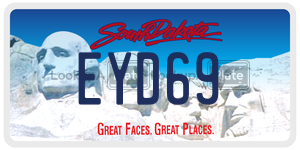 EYD69  license plate in SD