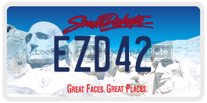 EZD42 license plate in South Dakota