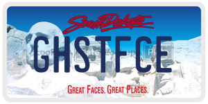 GHSTFCE  license plate in SD