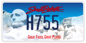 H755  license plate in SD