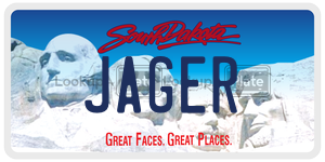 JAGER  license plate in SD