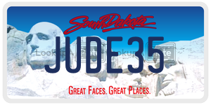 JUDE35  license plate in SD