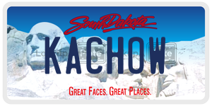 KACHOW  license plate in SD
