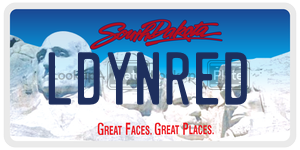 LDYNRED  license plate in SD