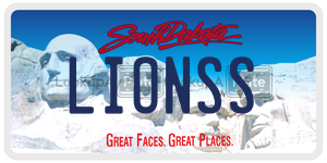 LIONSS  license plate in SD