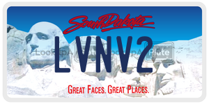 LVNV2  license plate in SD