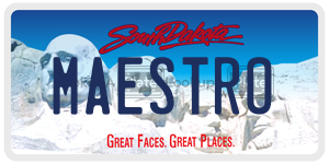 MAESTRO  license plate in SD