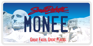 MONEE  license plate in SD
