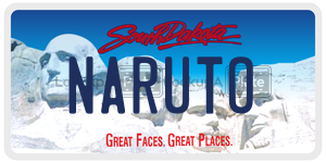 NARUTO  license plate in SD