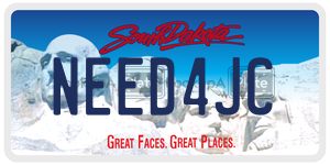NEED4JC  license plate in SD