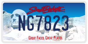 NG7823  license plate in SD