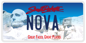 NOVA  license plate in SD