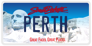 PERTH  license plate in SD