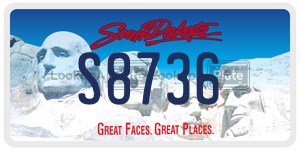 S8736 license plate in South Dakota
